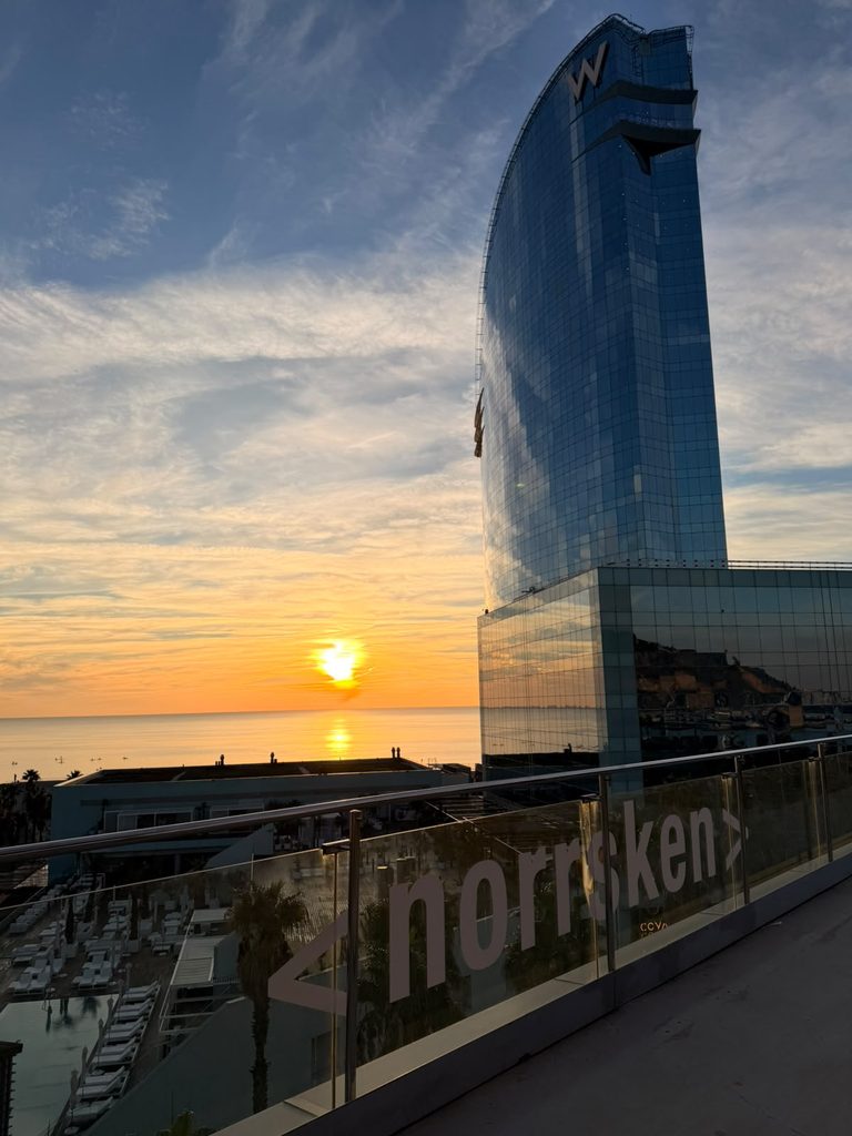 Sunrise from Norrsken House on Day 1 Impact/Week in Barcelona